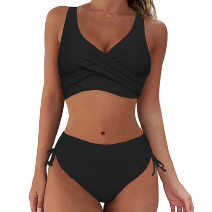 【50% popusta】🌴👙【S-3XL】Ljeto 2026., ženski jednostavni, jednobojni, udobni prozračni kupaći kostim za bikini koji se brzo suši.