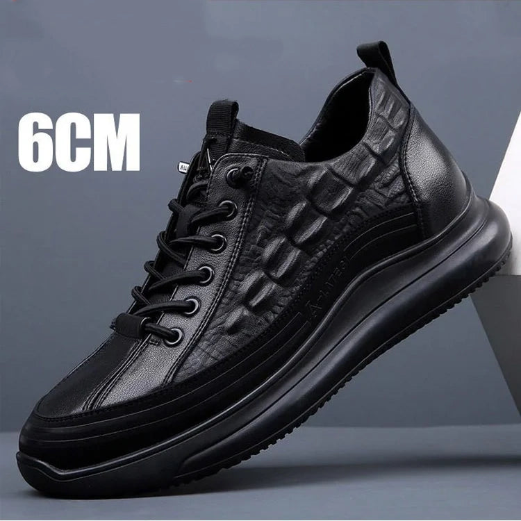 👟【38-48】 Lehké luxusní pánské boty na platformě s krokodýlím vzorem