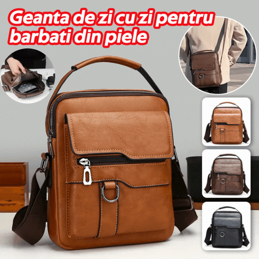 👜 Pánska ležérna módna kožená taška z hovädzej kože