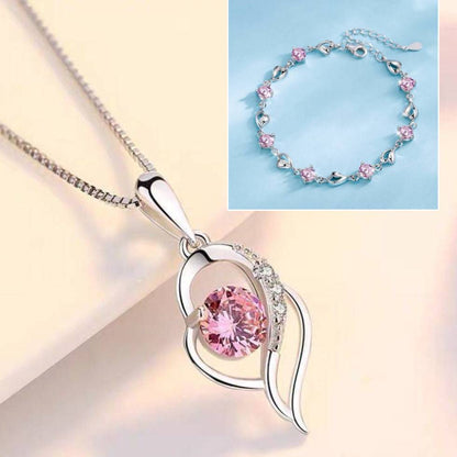 💎💖【Akcia 1+1】✨ Luxusný set zo striebra 925 – náramok a náhrdelník