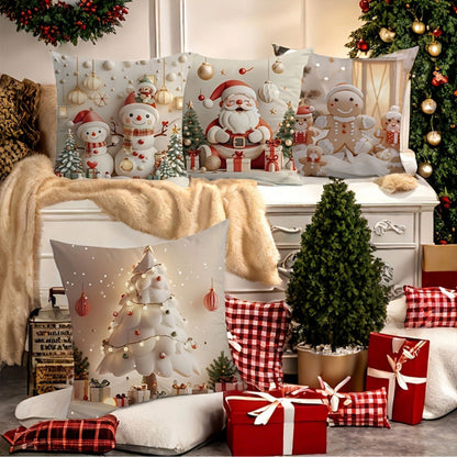 🎄Kúpte 4 a získajte 4 zadarmo, sada obliečok na vankúše s vianočnou tematikou [8-dielna sada]