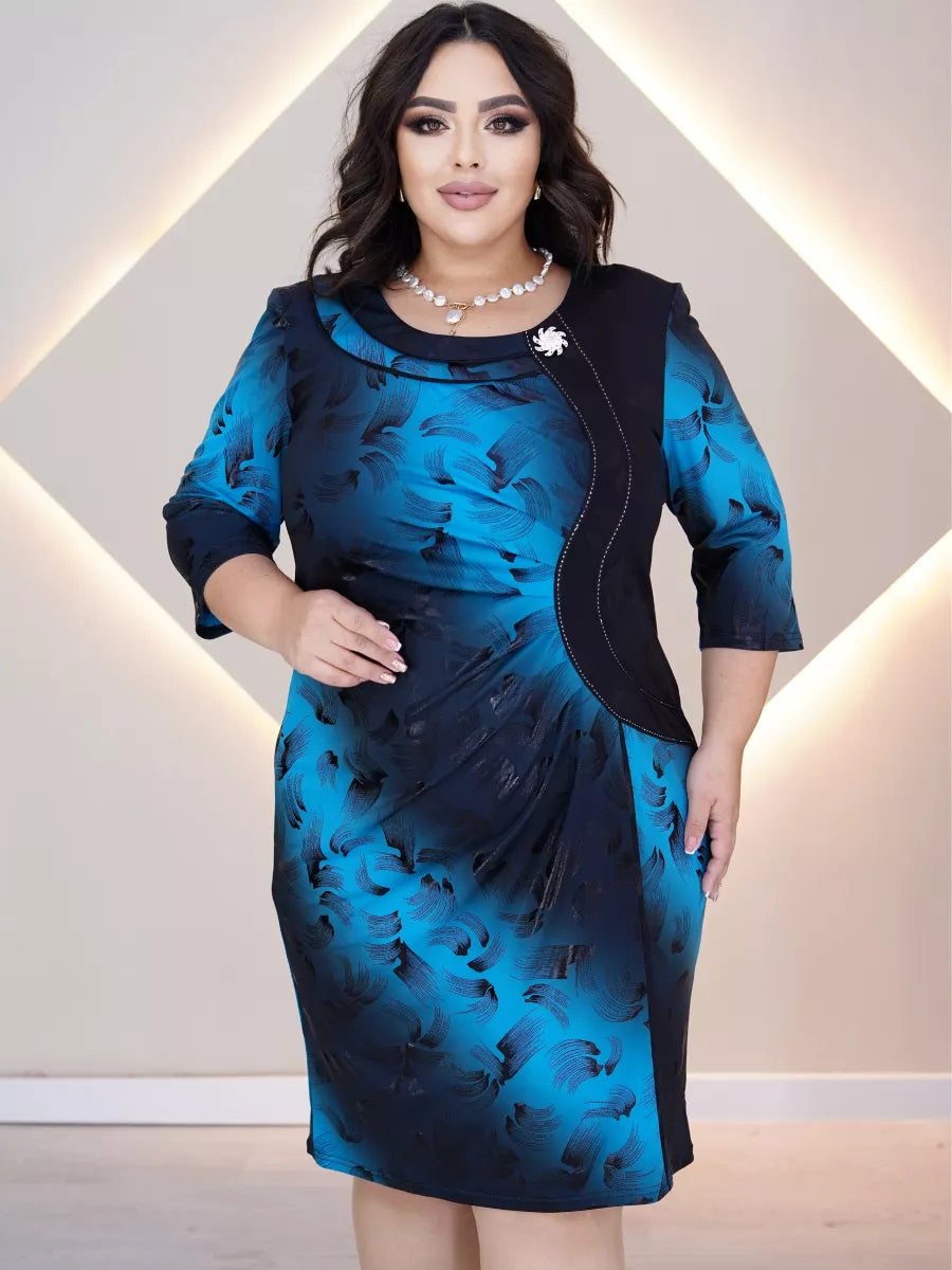 👗💥【S-5XL】Nové elegantné gradientné šaty na jeseň a zimu
