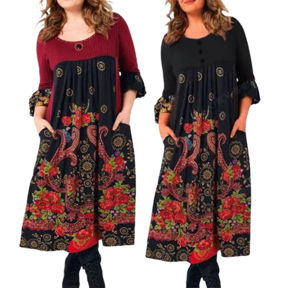 【S-5XL】👗Нова дамска ежедневна рокля с дълъг ръкав и ретро стил от 2025 г