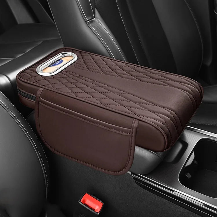 🚗Reposabrazos para coche de cuero genuino multifuncional 3 en 1