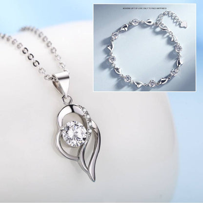 💎💖【Akcia 1+1】✨ Luxusný set zo striebra 925 – náramok a náhrdelník