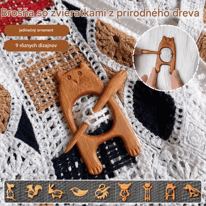 🎁Tri drevené brošne v tvare zvieratiek by boli perfektným darčekom