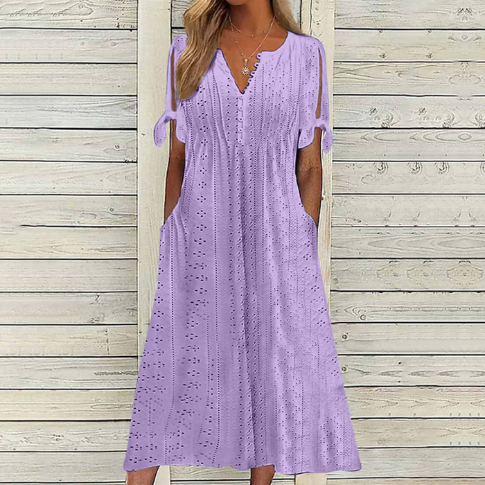 【🏆Hot Product】👗2025 Jednoduché a krásne jednofarebné šaty