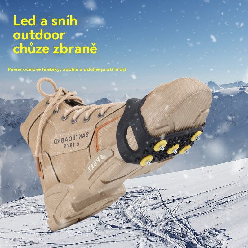 👴🚶🏔️❄️Neviditeľné 5-zubové protišmykové popruhy na mačky, outdoorové mačky, vhodné na turistiku v snehu, horolezectvo, lezenie po skalách a zimné ľadové povrchy, nevyhnutnosť pre seniorov.