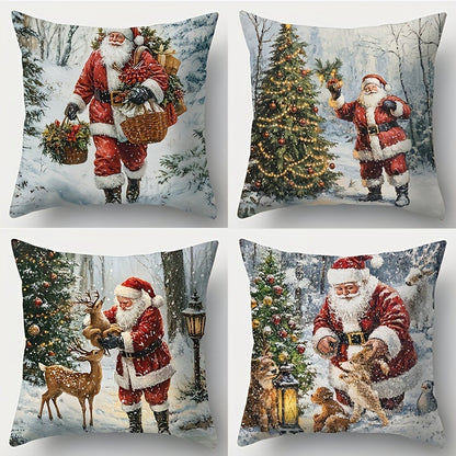 🎄Kúpte 4 a získajte 4 zadarmo, sada obliečok na vankúše s vianočnou tematikou [8-dielna sada]