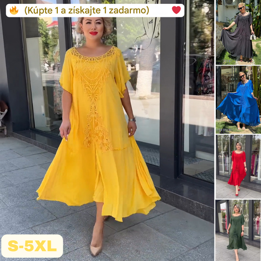 ❤️【S-5XL】nové šaty, plus size, pohodlné a voľné🔥Vynikajúca kvalita👌Perfektne sedia všetkým typom postavy👌