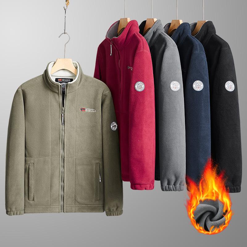 🔥50% de descuento🔥【S-3XL】Chaqueta polar informal y cálida de talla grande para hombre para otoño e invierno
