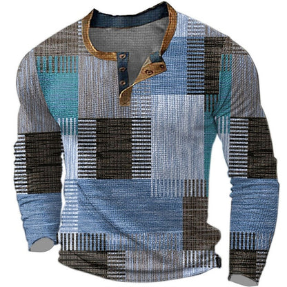 🔥🔥【Jesenný nový štýl – ZĽAVA 50%】Pánske polo tričko s dlhým rukávom a potlačou – Veľkosti S-4XL