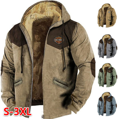 🔥🧥【M-5XL】 Módna pánska jesenná a zimná voľná bunda z hrubšieho zamatového materiálu