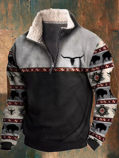 🔥🧥Νέο ανδρικό φθινοπωρινό-χειμερινό πουκάμισο με τρισδιάστατο ρετρό σχέδιο και ζεστή μακριά μανίκια