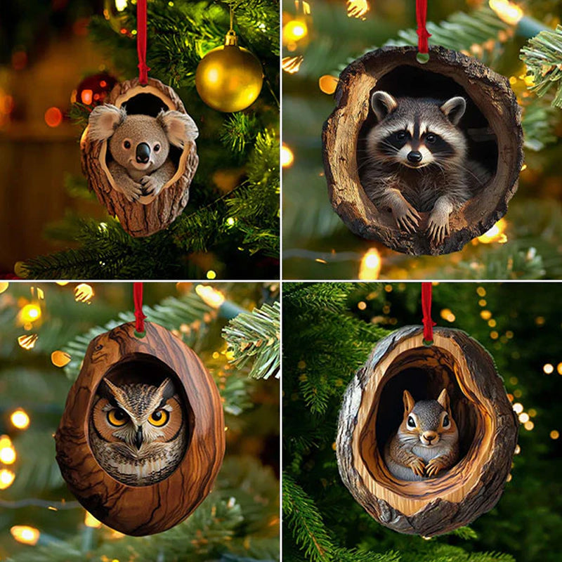 🎄【10 PCS】🎄Critter decoración del árbol de Navidad. Decoración colgante para animales pequeños.