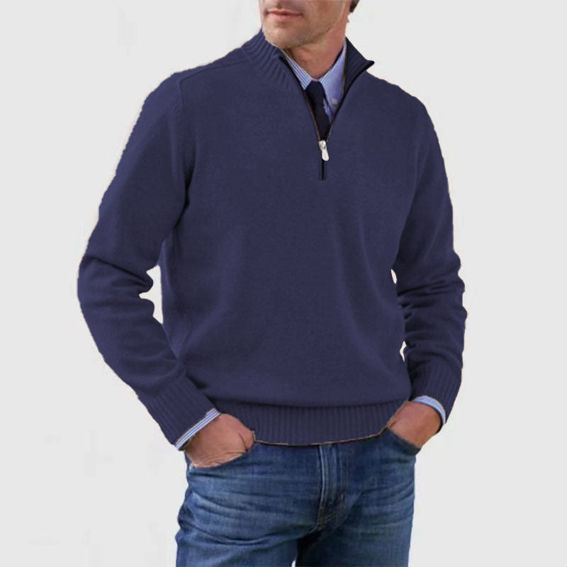 【L-5XL】Μοντέρνο ζεστό πουλόβερ με φερμουάρ για το φθινόπωρο και τον χειμώνα