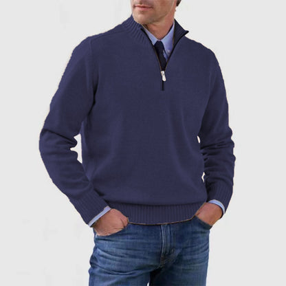 【L-5XL】Μοντέρνο ζεστό πουλόβερ με φερμουάρ για το φθινόπωρο και τον χειμώνα