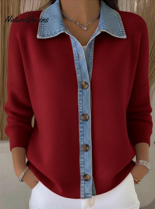 🔥【S-3XL】Νέα ζακέτα Denim Patchwork του 2025