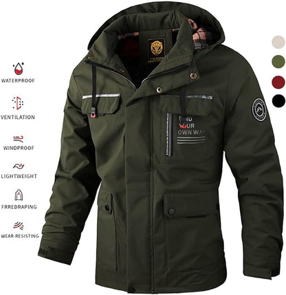 🔥🔥【M-6XL】Jesień i zima męska gruba ciepła wiatroszczelna i wodoodporna kurtka