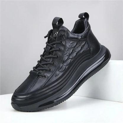 👟【38-48】 Lehké luxusní pánské boty na platformě s krokodýlím vzorem