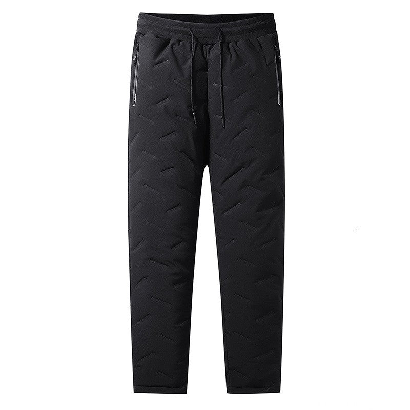 [L-7XL, 45-125kg] Zimný fleece a hrubé nohavice z jahňacej vlny, voděodolné, teplé a pohodlné
