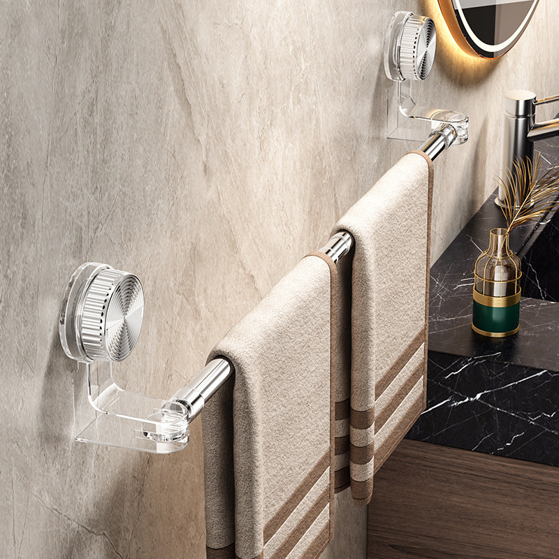 🎁✨🚿Diseño ligero y sin perforaciones —Toallero retráctil con ventosa