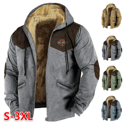 🔥🧥【M-5XL】 Módna pánska jesenná a zimná voľná bunda z hrubšieho zamatového materiálu