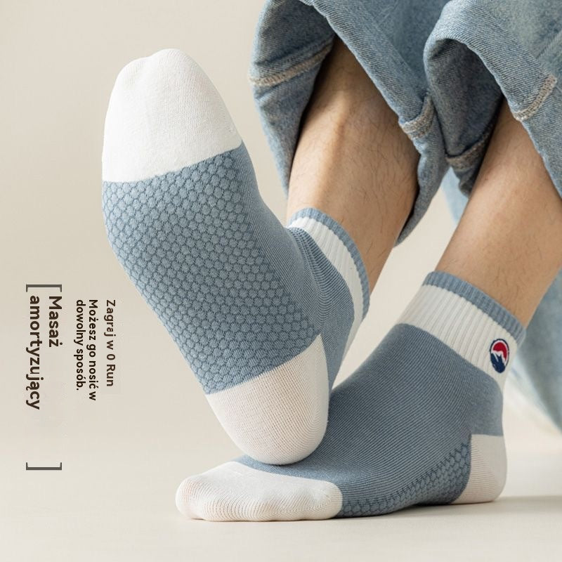 【10par】🧦🌈Męskie, oddychające, odprowadzające pot skarpetki sportowe do połowy łydki