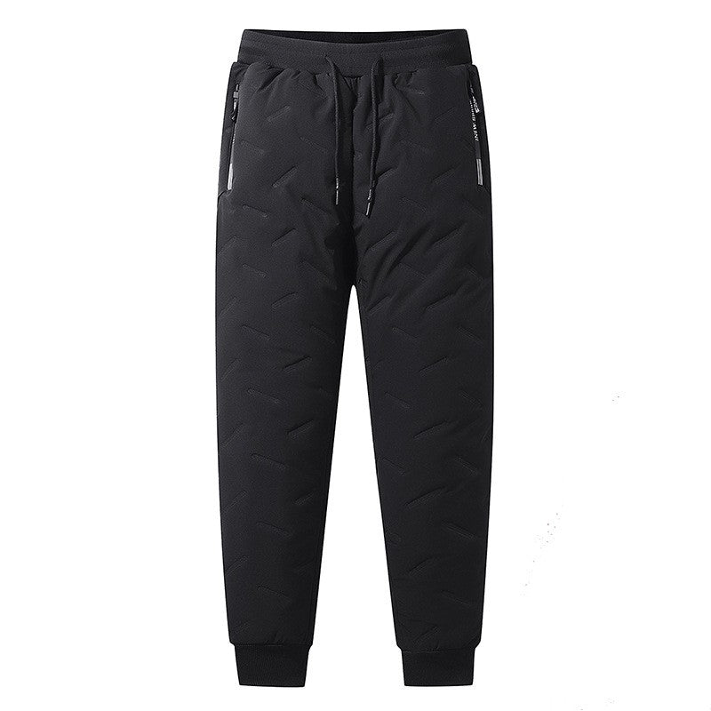 [L-7XL, 45-125kg] Zimný fleece a hrubé nohavice z jahňacej vlny, voděodolné, teplé a pohodlné