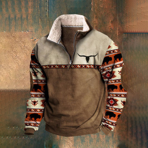 👕【50% zľava】【S-4XL】 Jesenná a zimná móda 2024 pánsky teplý pulóver s dlhým rukávom s 3D potlačou