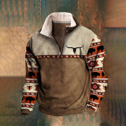 👕【50% zľava】【S-4XL】 Jesenná a zimná móda 2024 pánsky teplý pulóver s dlhým rukávom s 3D potlačou