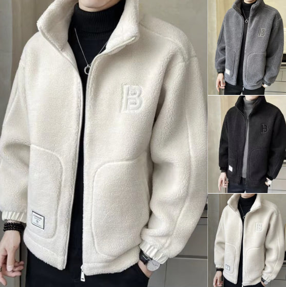 ⛄【L-6XL】Χειμερινό φλις μπουφάν, βαμβακερό παλτό, χοντρό βαμβακερό παλτό από δέρμα αρνιού, ζεστό παλτό