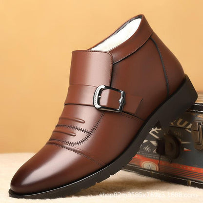 🔥【38-44】Nowe buty męskie z prawdziwej skóry, ręcznie robione, modne, ciepłe, skórzane buty