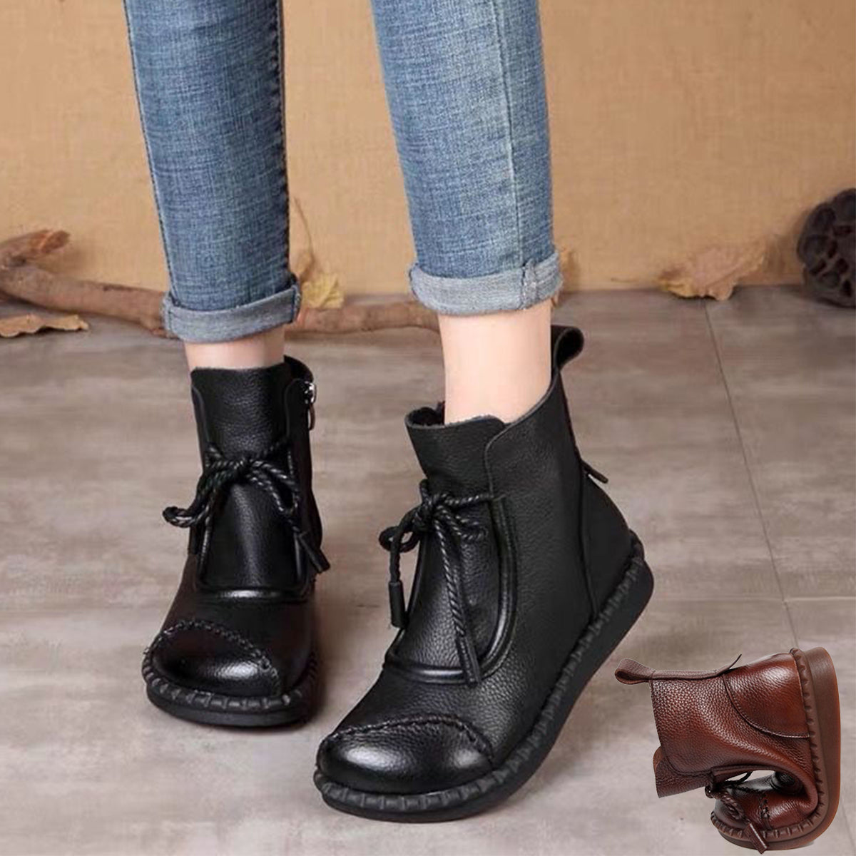 👢🔥【35-40】Novi ženski škornji iz govejega usnja, uvoženi iz Avstralije