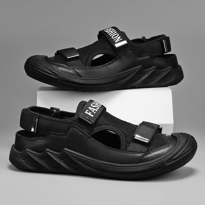 【39-44】Nuevas sandalias transpirables de punta cerrada para hombre - Suela suave, estilo casual y transpirable