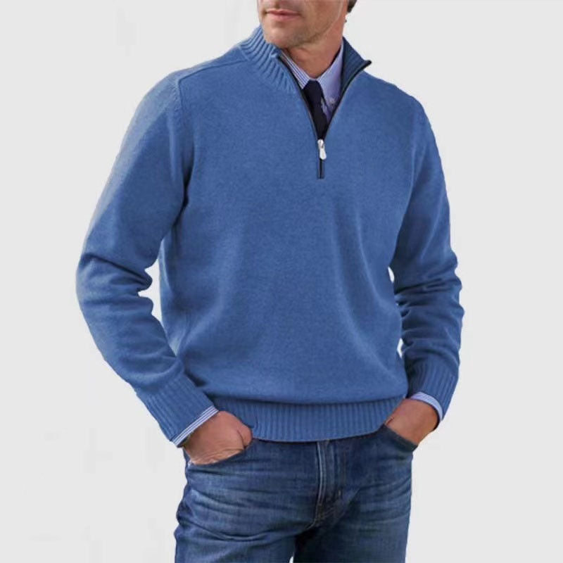 【L-5XL】Μοντέρνο ζεστό πουλόβερ με φερμουάρ για το φθινόπωρο και τον χειμώνα