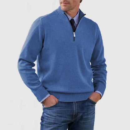 【L-5XL】Μοντέρνο ζεστό πουλόβερ με φερμουάρ για το φθινόπωρο και τον χειμώνα