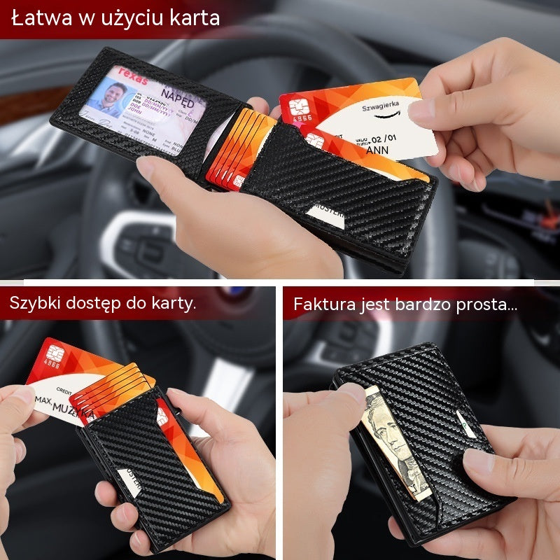 🔒 Inteligentny portfel wysuwany z RFID – szybki dostęp i styl premium.