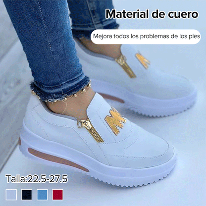 🔥【30% OFF】🔥【35-43】 2025 Dámska ležérna obuv so silnou podrážkou na zips