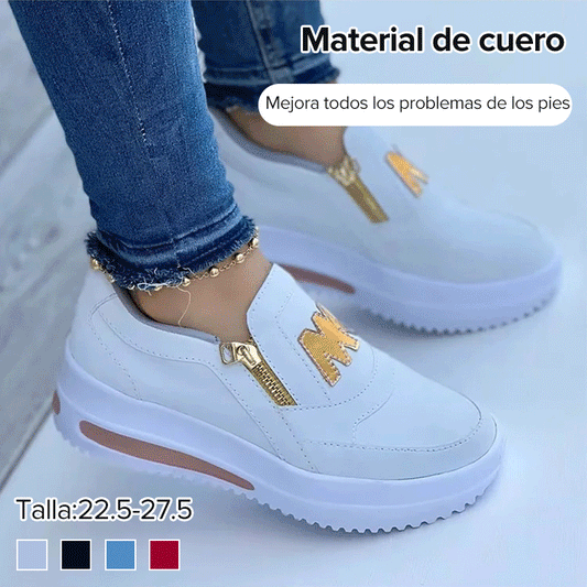 🔥【30% OFF】🔥【35-43】 2025 Dámska ležérna obuv so silnou podrážkou na zips