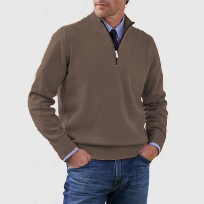 【L-5XL】Μοντέρνο ζεστό πουλόβερ με φερμουάρ για το φθινόπωρο και τον χειμώνα