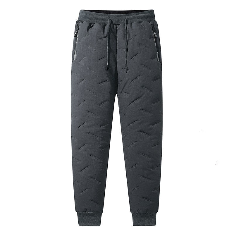 [L-7XL, 45-125kg] Zimný fleece a hrubé nohavice z jahňacej vlny, voděodolné, teplé a pohodlné