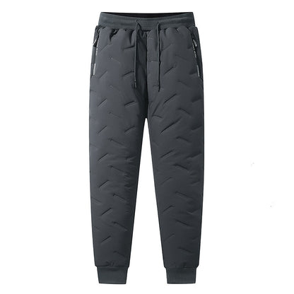 [L-7XL, 45-125kg] Zimný fleece a hrubé nohavice z jahňacej vlny, voděodolné, teplé a pohodlné