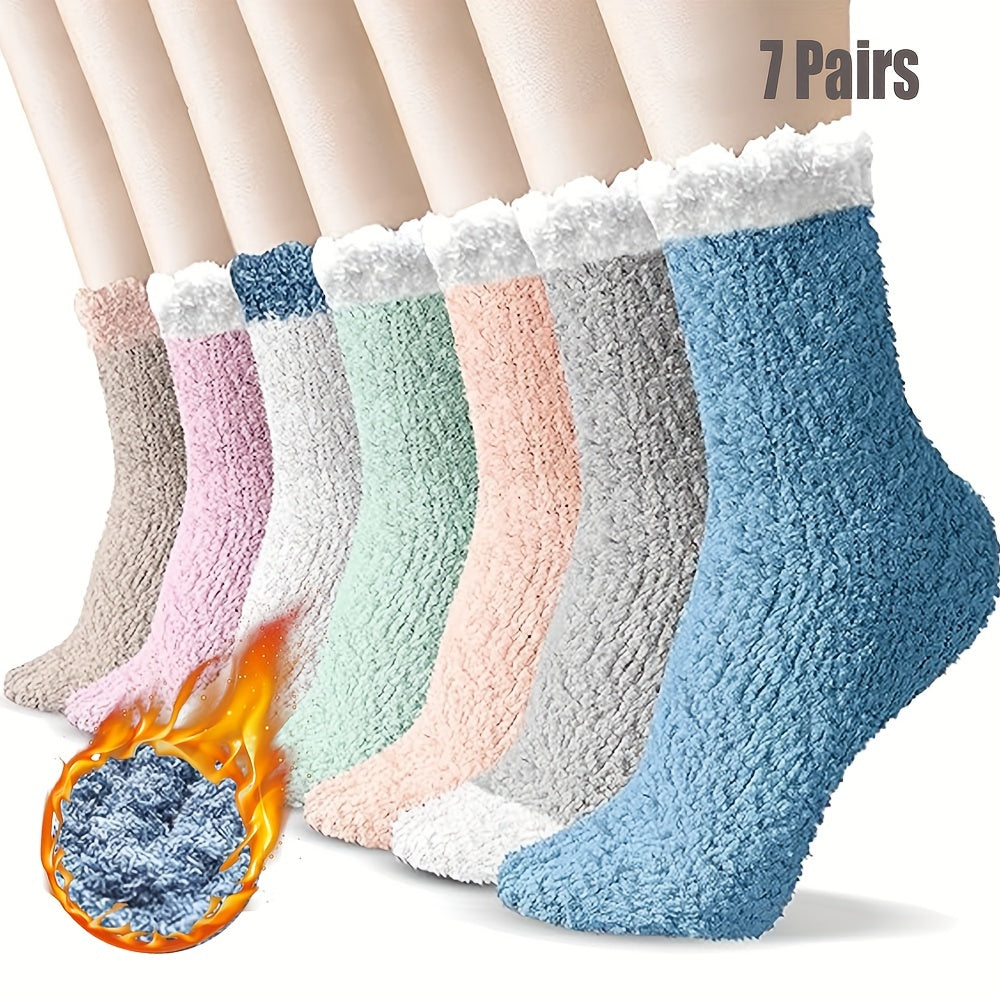 🔥📣【14 párov】🧦Dámske útulné fleecové nohavice s teplými zimnými ponožkami