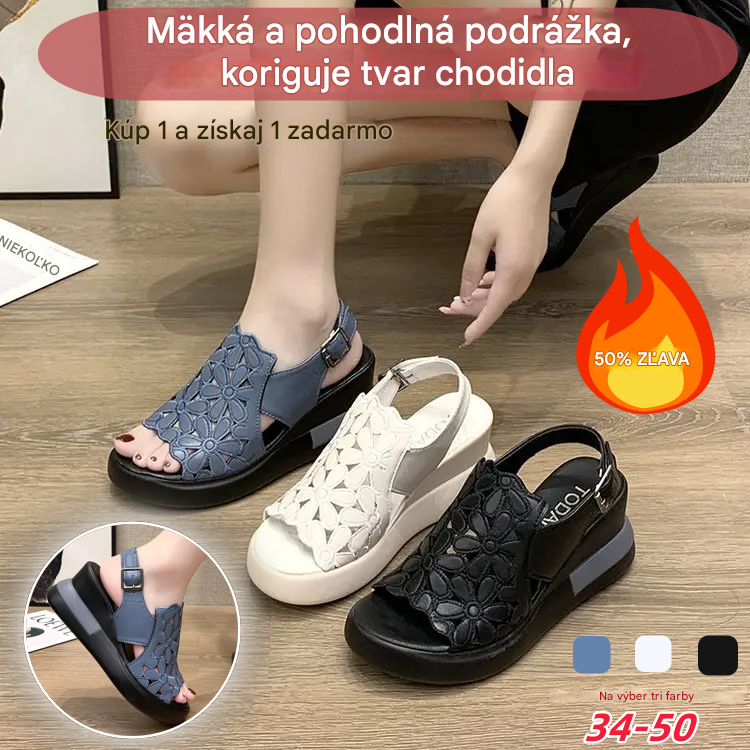 👡【34-40】2025 nové letné dámske retro korekčné sandále, mäkké podrážky, ktoré neunavujú vaše nohy pri chôdzi