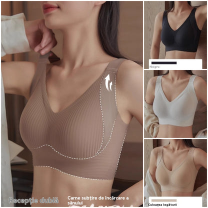 😍【4 kusy】Bezšvová pohodlná push-up podprsenka ❤️【40-95 kg】