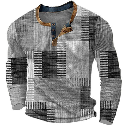🔥🔥【Jesenný nový štýl – ZĽAVA 50%】Pánske polo tričko s dlhým rukávom a potlačou – Veľkosti S-4XL