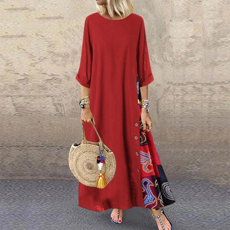 👗👗【Horúci výpredaj】🤩✨💕[M-5XL] Nové letné ľanové retro šaty – mäkké a príjemné na dotyk