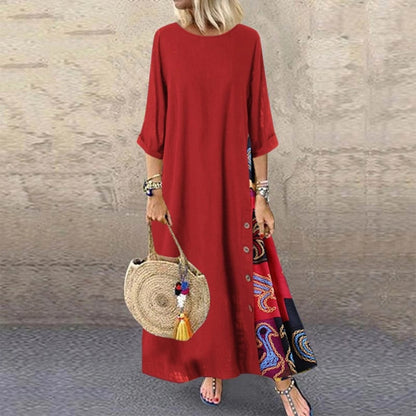 👗👗【Horúci výpredaj】🤩✨💕[M-5XL] Nové letné ľanové retro šaty – mäkké a príjemné na dotyk