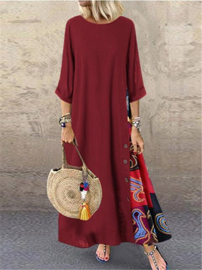 👗👗【Horúci výpredaj】🤩✨💕[M-5XL] Nové letné ľanové retro šaty – mäkké a príjemné na dotyk